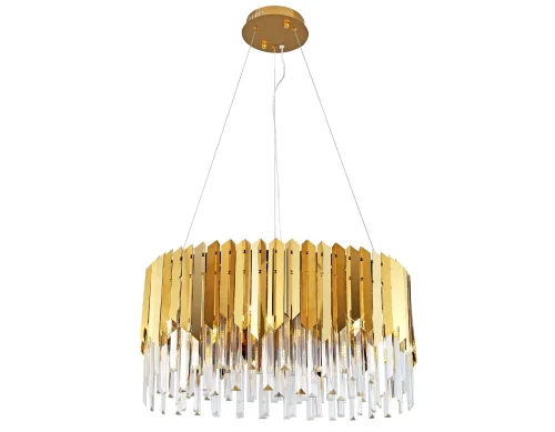 Люстра подвесная TR5286 Ambrella light прозрачная на 6 ламп, основание золотое в стиле классический современный  фото 3