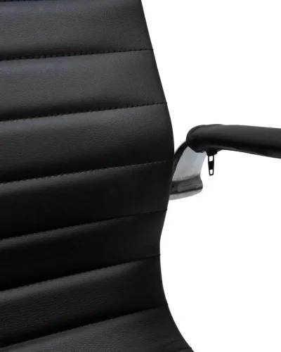 Офисное кресло для руководителей 101F-LMR CLARK, цвет чёрный Dobrin, чёрный/экокожа, ножки/металл/хром, размеры - 1090*1150***680*680 фото 11