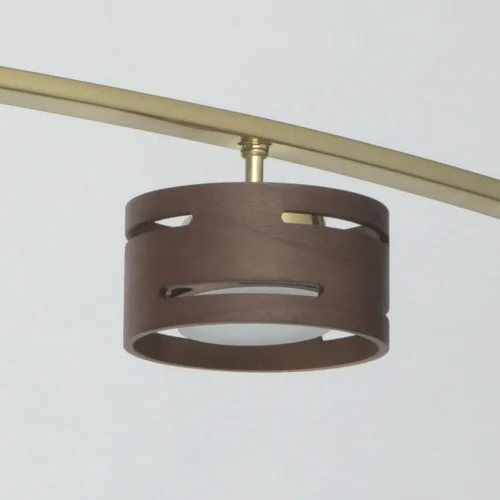 Светильник потолочный LED Чил-аут 725011006 DeMarkt коричневый 6 ламп, основание золотое в стиле хай-тек  фото 4