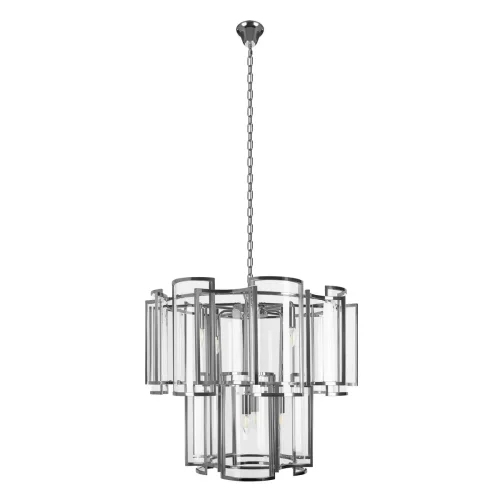 Люстра подвесная Reflection 10433/8 LOFT IT прозрачная на 8 ламп, основание никель в стиле современный 