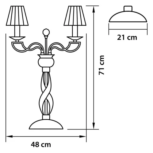 Настольная лампа ALVEARE 702934 Osgona белая 3 лампы, основание хром хрусталь металл в стиле арт-деко  фото 2