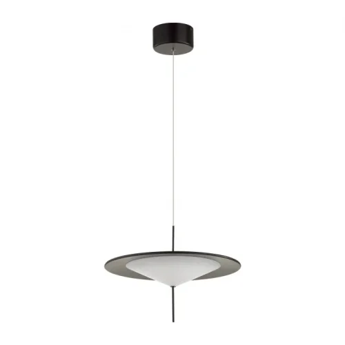 Светильник подвесной LED Steka 5012/16L Odeon Light белый чёрный 1 лампа, основание чёрное в стиле минимализм 
