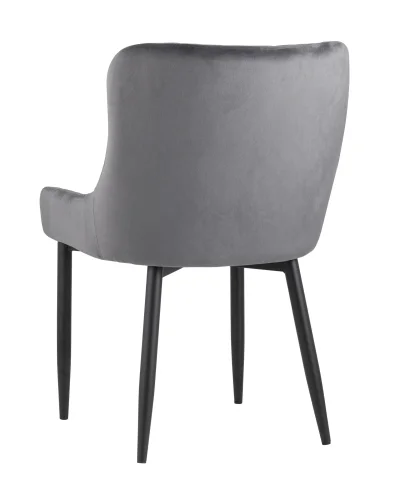 Стул Ститч NEW, велюр серый УТ000031295 Stool Group, серый/велюр, ножки/металл/чёрный, размеры - ****530*635 фото 4