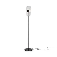 Торшер LED Eclipse MOD152FL-L1BK Maytoni прозрачный на 1 лампу, основание чёрное в стиле арт-деко 