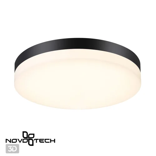 Потолочный светильник LED Opal 358886 Novotech уличный IP54 чёрный 1 лампа, плафон белый в стиле хай-тек современный LED фото 2