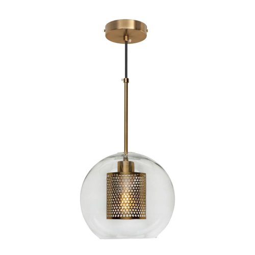 Светильник подвесной LOFT2566-B LOFT IT бронзовый прозрачный 1 лампа, основание бронзовое в стиле современный лофт шар