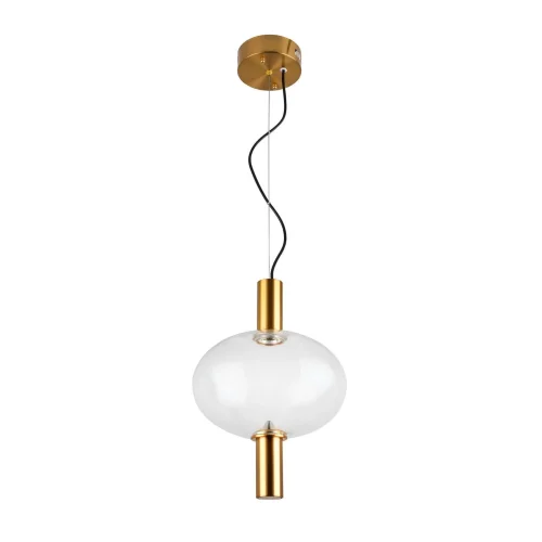 Светильник подвесной LED Allenore SL1582.303.01 ST-Luce прозрачный 1 лампа, основание бронзовое в стиле современный  фото 2