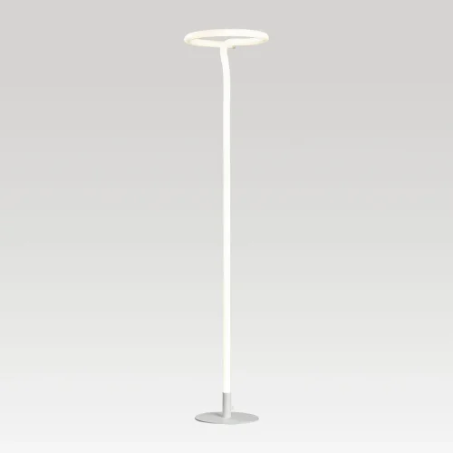 Торшер LED Bartow LSP-0920 Lussole  белый 1 лампа, основание белое в стиле современный
