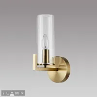 Бра Evolution W6806-1 QGD iLamp прозрачный 1 лампа, основание матовое золото в стиле американский современный 