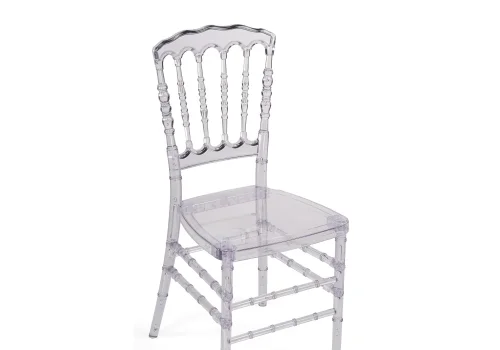 Пластиковый стул Chiavari 1 clear white 15588 Woodville, /, ножки/пластик/прозрачный, размеры - ****400*450 фото 5