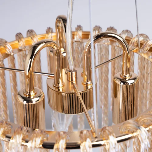 Светильник подвесной Лавиния 443010703 MW-Light янтарный 3 лампы, основание золотое в стиле классический  фото 6