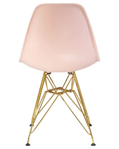 Стул обеденный 638APP-LMZL DSR, цвет сиденья светло-розовый (PK-02), цвет основания золото Dobrin, розовый/, ножки/металл/золотой, размеры - ****460*535 фото 5