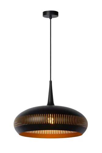 Светильник подвесной Rayco 30492/45/30 Lucide чёрный 1 лампа, основание чёрное в стиле лофт 