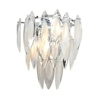 Бра Maria APL.831.11.02 Aployt прозрачный серебряный 2 лампы, основание хром в стиле классический 