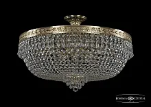 Люстра потолочная хрустальная 19271/70IV G Bohemia Ivele Crystal прозрачная на 16 ламп, основание золотое в стиле классический sp