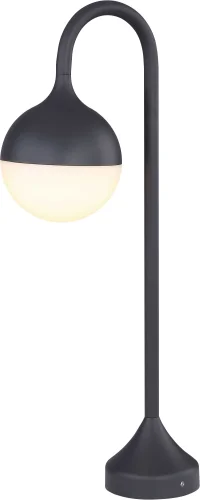 Парковый светильник LED Almeria 34591 Globo уличный IP44 чёрный серый 1 лампа, плафон белый в стиле хай-тек современный LED