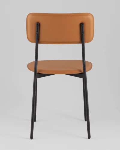 Стул обеденный Mikkie, коричневый УТ000039228 Stool Group, коричневый/экокожа, ножки/металл/чёрный, размеры - ***** фото 4
