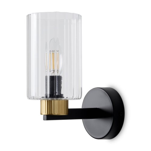 Бра Ombre FR2051WL-01BBS1 Freya прозрачный на 1 лампу, основание чёрное в стиле классический фото 15 Бра Ombre FR2051WL-01BBS1 Freya прозрачный на 1 лампу, основание чёрное в стиле классический фото 15