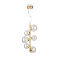 Светильник подвесной Dallas MOD545PL-06G Maytoni белый 6 ламп, основание золотое в стиле современный шар