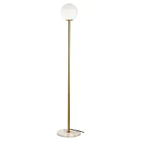Торшер LSP-0614 Lussole  белый 1 лампа, основание матовое золото в стиле современный
