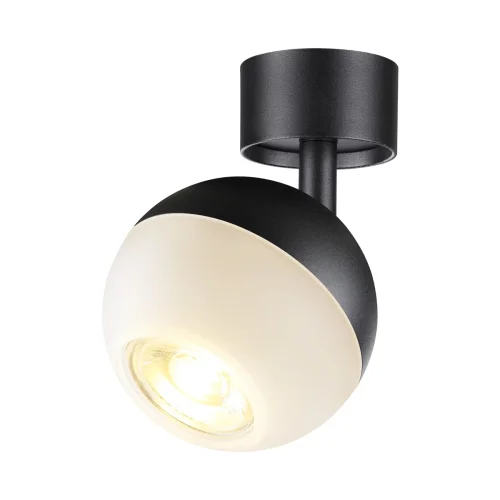Светильник накладной Garn 370811 Novotech белый 1 лампа, основание чёрное в стиле современный круглый фото 4