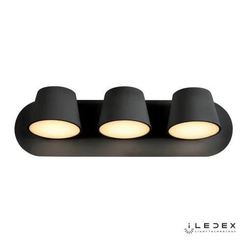 Бра LED Flexin W1118-3AS BK iLedex чёрный на 1 лампа, основание чёрное в стиле современный хай-тек  фото 2