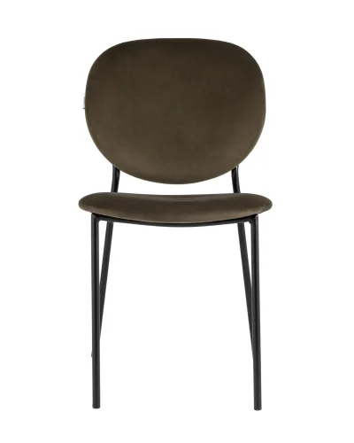 Стул Стенли велюр коричневый УТ000035319 Stool Group, коричневый/велюр, ножки/металл/чёрный, размеры - ****460*605 фото 3