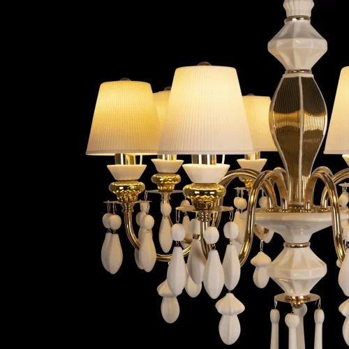 Люстра подвесная Grace 10203/8 White LOFT IT белая на 8 ламп, основание белое золотое в стиле современный  фото 6