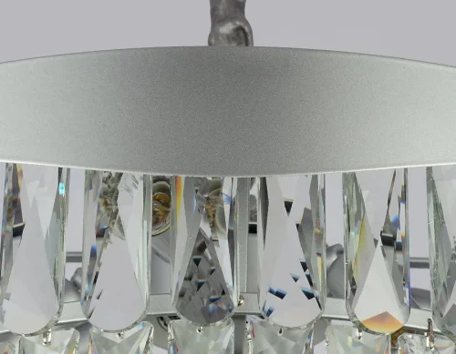 Люстра подвесная Traditional TR5085 Ambrella light прозрачная на 6 ламп, основание серебряное в стиле арт-деко  фото 6