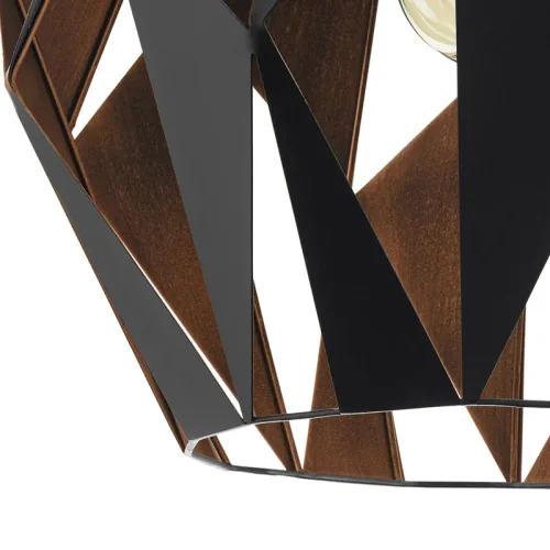 Светильник подвесной CARLTON 1 49878 Eglo чёрный медь 1 лампа, основание чёрное в стиле современный  фото 3