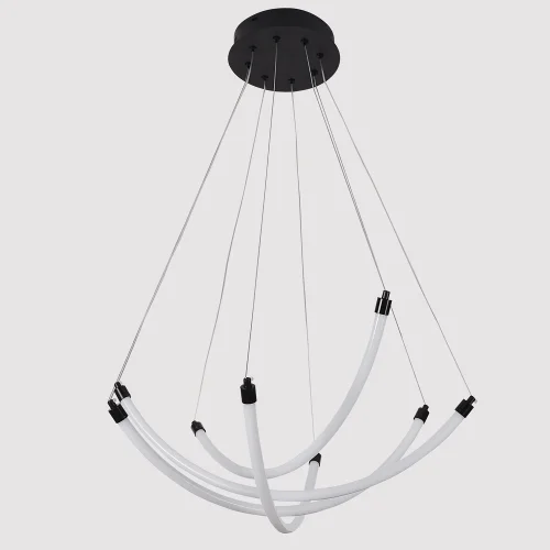 Люстра подвесная LED Hammock 4468-4P F-promo белая на 1 лампу, основание чёрное в стиле современный фото 3
