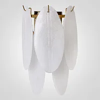 Бра Angel Style Italian Murano Glass 144113-22 ImperiumLoft белый 3 лампы, основание золотое в стиле арт-деко современный 