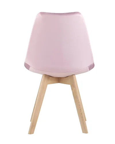 Стул FRANKFURT велюр, розовый УТ000003741 Stool Group, розовый/велюр, ножки/дерево/бежевый, размеры - ****480*570 фото 3