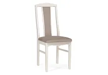 Деревянный стул Гроджин бежевый / молочный 528933 Woodville, бежевый/велюр, ножки/массив березы/молочный, размеры - ****420*500