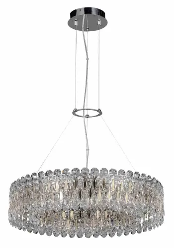Люстра подвесная хрустальная LIRICA SP10 D610 CHROME/GOLD-TRANSPARENT Crystal Lux прозрачная на 10 ламп, основание хром в стиле классический Люстра подвесная хрустальная LIRICA SP10 D610 CHROME/GOLD-TRANSPARENT Crystal Lux прозрачная на 10 ламп, основание хром в стиле классический