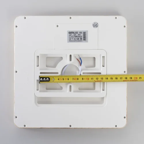 Светильник потолочный LED DIMM Бейсик CL738K182V Citilux белый 1 лампа, основание бежевое в стиле современный хай-тек квадратный фото 8
