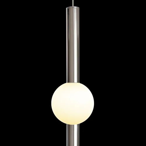 Светильник подвесной LED Crescent 5053-C LOFT IT белый 1 лампа, основание хром в стиле современный трубочки фото 4