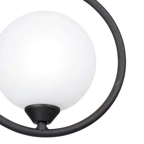 Светильник подвесной V2934-1/1S Vitaluce белый 1 лампа, основание чёрное в стиле арт-деко  фото 2
