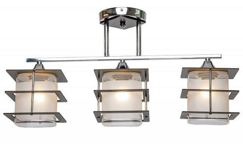 Люстра потолочная 1127/3PL Escada белая на 3 лампы, основание хром в стиле современный  фото 2