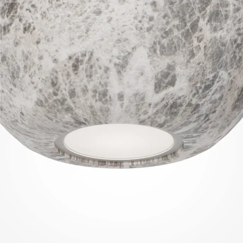 Светильник подвесной Basic Texture MOD461PL-01GR Maytoni серый на 1 лампу, основание чёрное в стиле современный шар фото 2