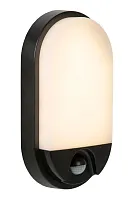 Настенный светильник уличный LED Hups Ir 22864/10/30 Lucide уличный IP54 чёрный на 1 лампу, плафон белый в стиле современный LED