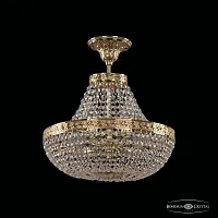 Люстра потолочная хрустальная 19051/H1/35IV G Bohemia Ivele Crystal прозрачная на 6 ламп, основание золотое в стиле классика sp