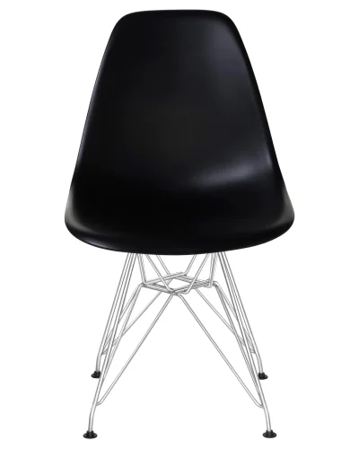 Стул обеденный 638APP-LMZL DSR, цвет сиденья черный (B-03), цвет основания хромированная сталь Dobrin, чёрный/, ножки/металл/хром, размеры - ****460*535 фото 7