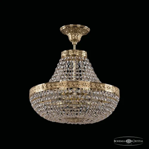 Люстра потолочная хрустальная 19051/H1/35IV G Bohemia Ivele Crystal прозрачная на 6 ламп, основание золотое в стиле классический sp