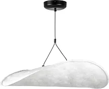 Светильник подвесной LED Genova 610066 Lightstar белый на 1 лампу, основание чёрное в стиле современный минимализм 