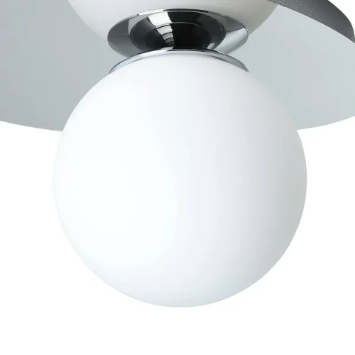 Бра Castrovido 902095 Eglo белый на 1 лампу, основание хром в стиле современный шар фото 4 Бра Castrovido 902095 Eglo белый на 1 лампу, основание хром в стиле современный шар фото 4