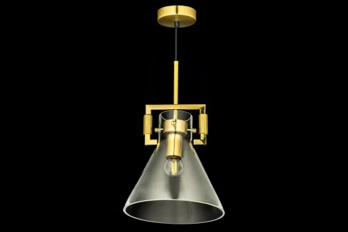 Светильник подвесной Daiano E 1.P3 CL Arti Lampadari прозрачный 1 лампа, основание золотое в стиле лофт кантри  фото 3