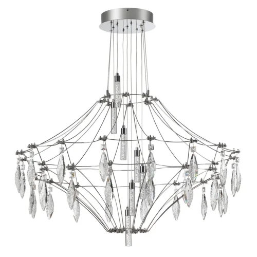 Люстра подвесная LED Flamenco 6699/51CL Odeon Light прозрачная хром на 1 лампу, основание хром в стиле классический 