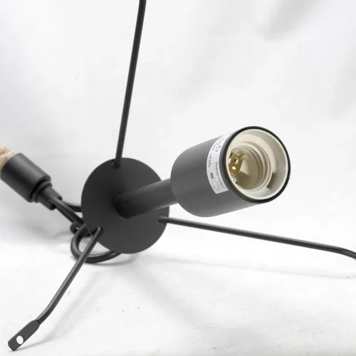 Светильник подвесной Griffin GRLSP-8051 Lussole бежевый 1 лампа, основание чёрное в стиле модерн  фото 4