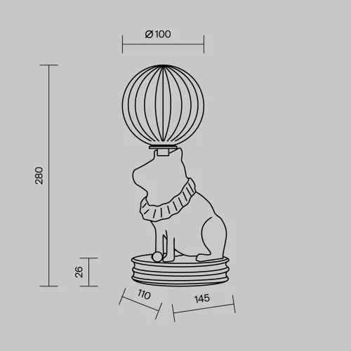 Настольная лампа LED MOD477TL-L5W3K Senor Capybara Maytoni белая на 1 лампу, основание белое керамика в стиле современный арт-деко шар фото 6 Настольная лампа LED MOD477TL-L5W3K Senor Capybara Maytoni белая на 1 лампу, основание белое керамика в стиле современный арт-деко шар фото 6